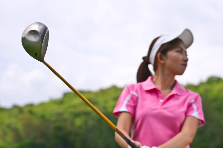 Teens Golfing